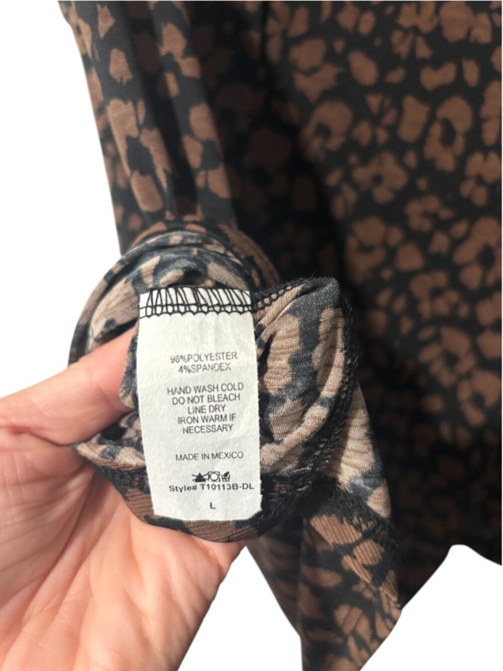 Rielle Leopard Print Ruffle Neck Tank Top - Picture 7 of 7